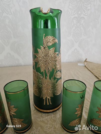 Кувшин и стаканы богемия