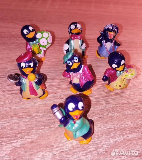 Игрушки из киндера сюрприз серия Пингвины