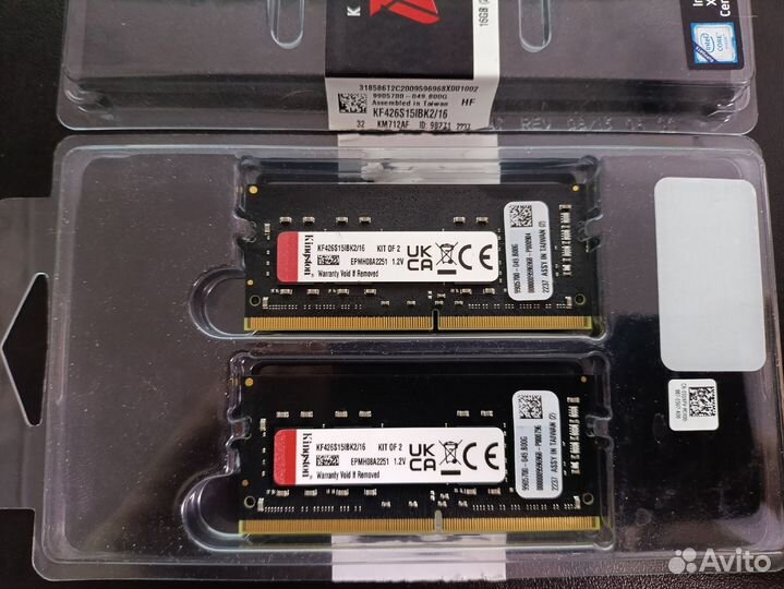 Оперативная память DDR4 16Gb (2x8Gb) Kingston Fury