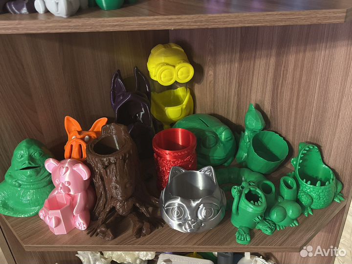 3д поделки (копилки,светильники,и разное)