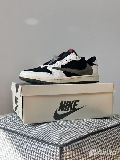 Кроссовки Nike Air Jordan 1 Low Travis Scott Olive