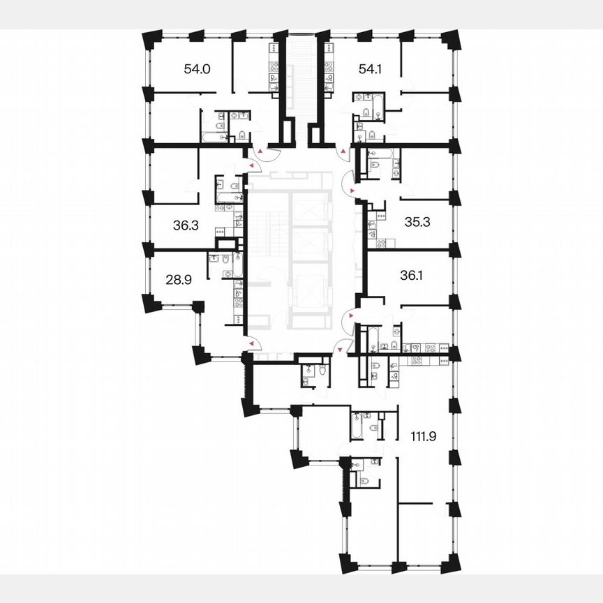 4-к. квартира, 111,9 м², 13/26 эт.