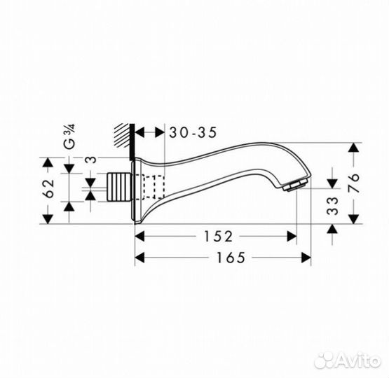 Излив Hansgrohe Metris Classic 13413000