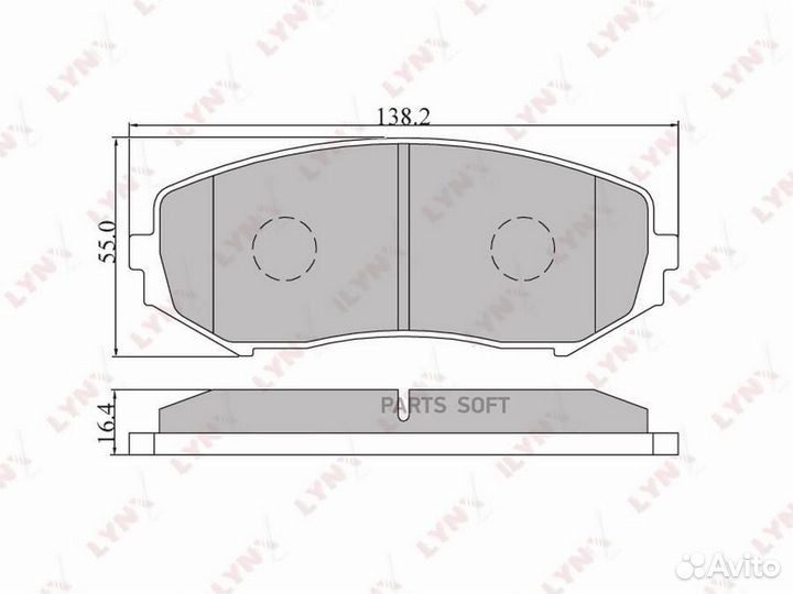 Lynxauto BD-7302 Колодки тормозные