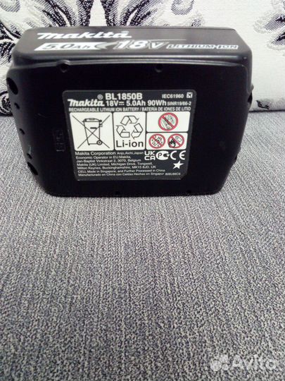 Батарея Makita bl1850b 5.0ah 90wh