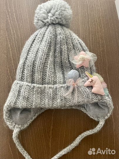 Шапка зимняя для девочки 54 56
