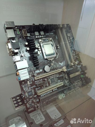 Мат. плата 1150,1155+процессор intel core i3