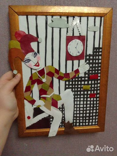 Картина из кожи