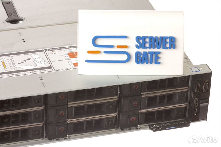 Сервер Dell R740xd 12LFF 2x6230R 768GB