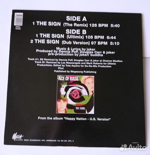 Ace Of Base – The Sign Remixes 12'' EU 94 Megarare