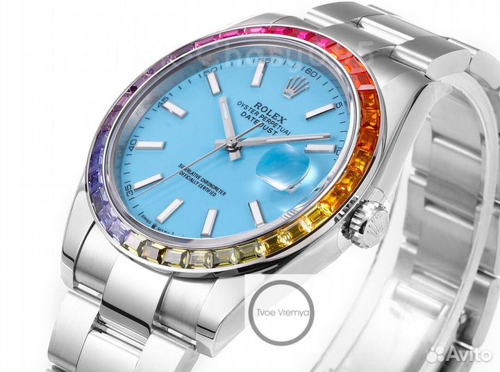 Часы Rolex DateJust Rainbow 41mm (арт 8301)