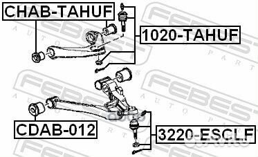 Опора шаровая перед верх рычага 1020-tahuf