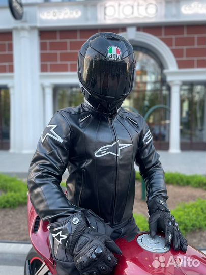 Кожаная мотокуртка Alpinestars