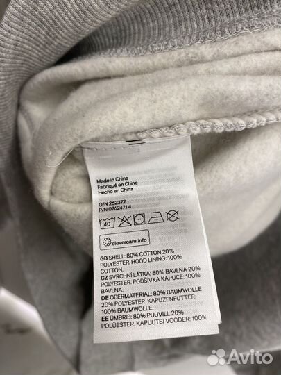 H&M худи, толстовка женская серая, новая