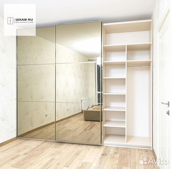 Шкаф распашной с фрезеровкой