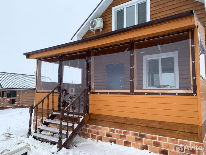 Мягкие окна для веранд и беседок под ключ