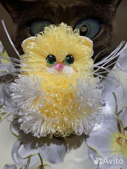 Мочалка котик