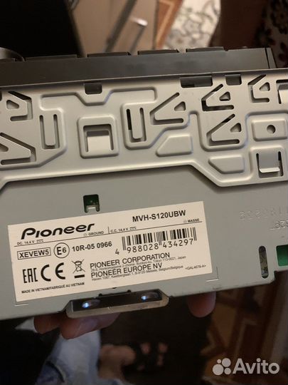 Pioneer mvh-s120ubw