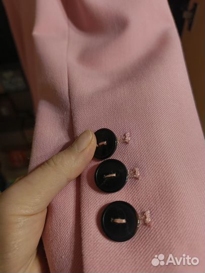 Двубортный розовый пиджак Zara