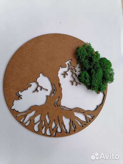 Заготовка для декора мхом Дерево жизни. Панно 35см