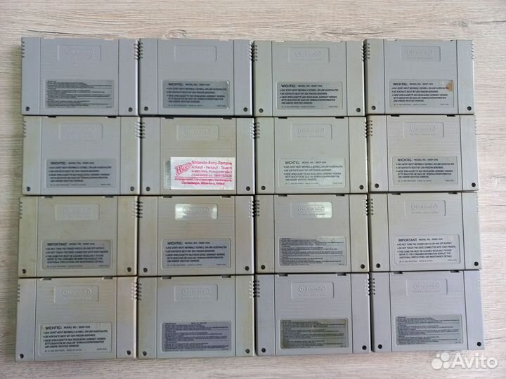 40 картриджей Super Nintendo (Snes)