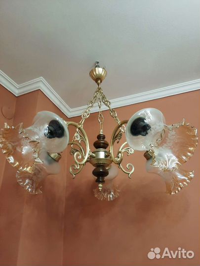 Бронзовая люстра пр-во Югославия 1970-е