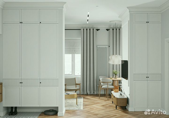 Шкаф распашной белый 80 см