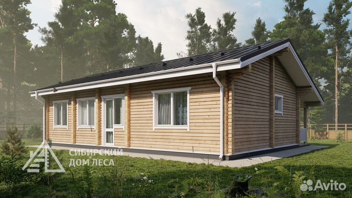 Дом 9,7х12,6 из профилированного бруса