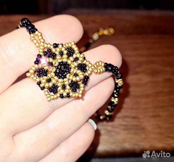 Чокер из бисера, цепочка из бисера