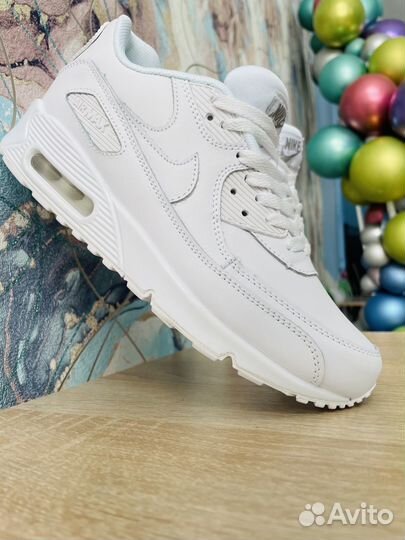 Кроссовки nike airmax 90 новые кожаные. Примерка