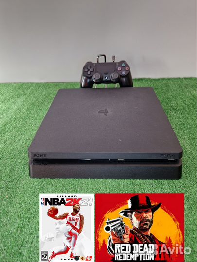 Sony ps4 slim 500gb + игры / сони пс4 слим 500 гб