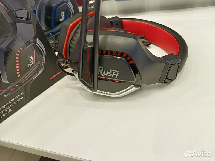 Игровые наушники Smartbuy rush красные