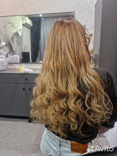 Волосы для наращивания натуральные бу 60 см