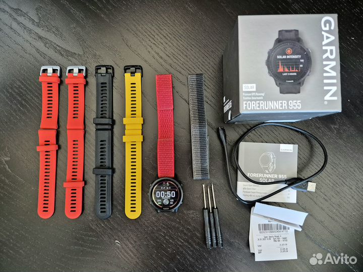 Garmin Forerunner 955 solar + 6 ремешков