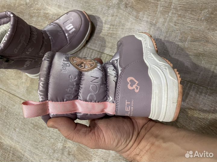 Дутики зимние для девочки 30