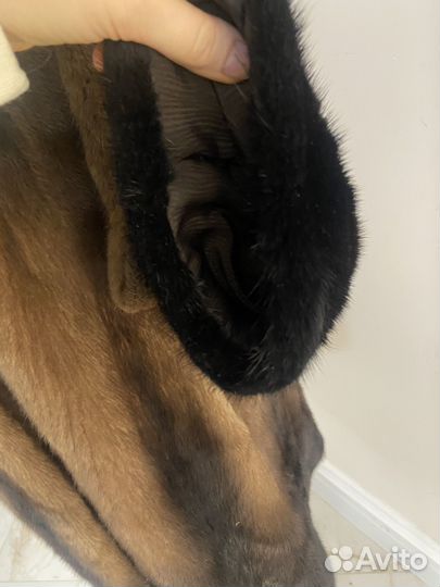 Шуба норковая с капюшоном