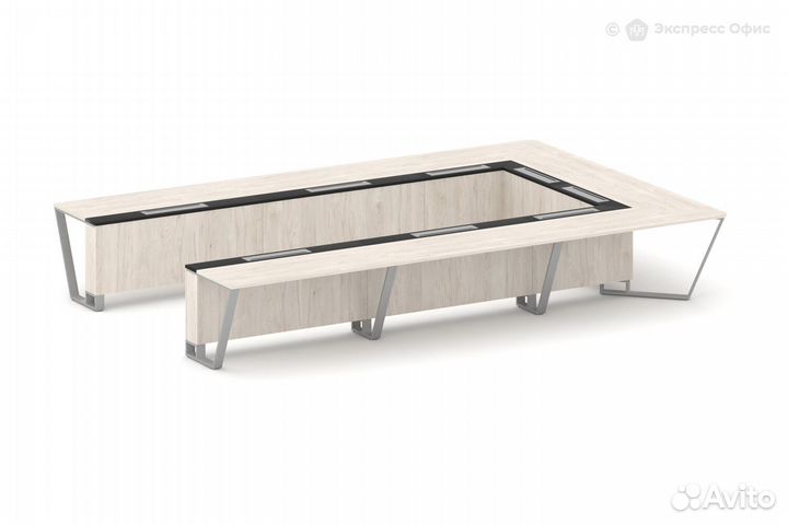 Стол для переговоров П-образный Steel Meet KM-PR.B.SP-15P