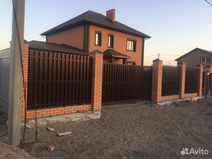 Строительство заборов.Откатные ворота