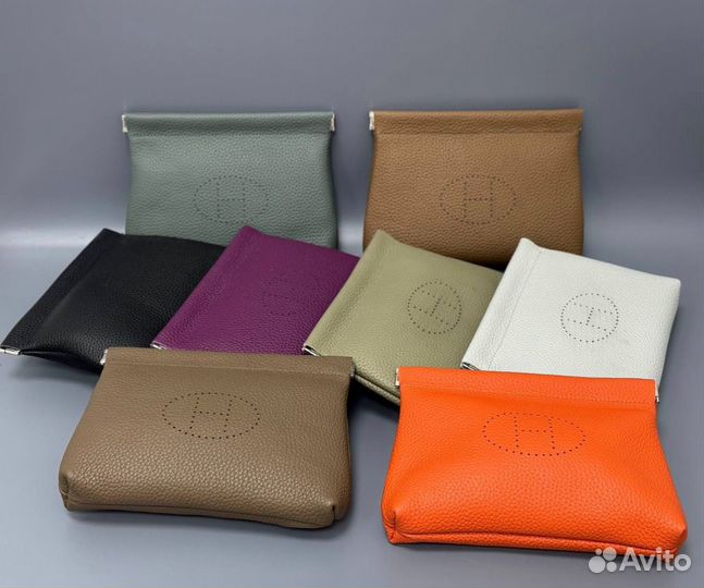 Кошелек клатч женский натуральная кожа Hermes