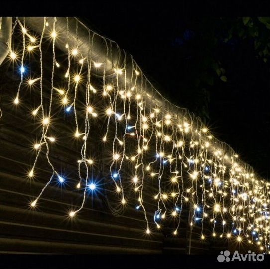 Гирлянда уличная занавес новогодняя