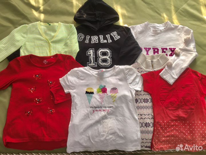 Вещи пакетом на девочку, рост 122-128