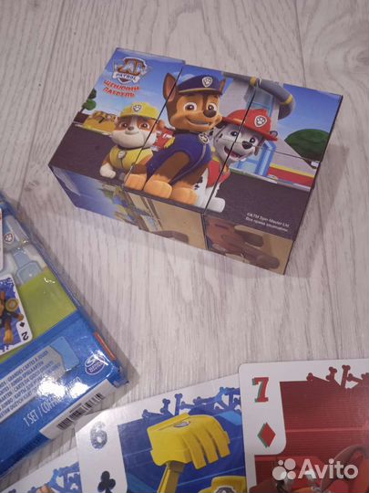 Пазлы, кубики, карты щенячий Патруль