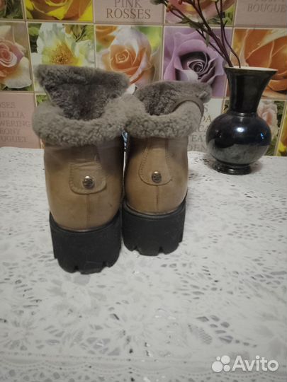 Женские зимние ботинки из натуральной кожи 38