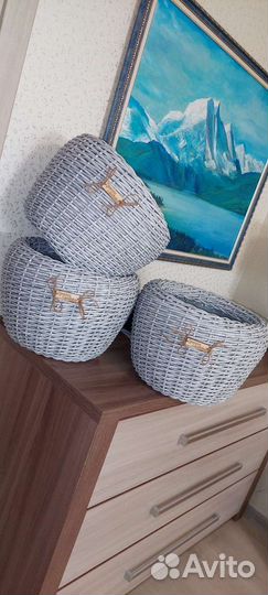 Кашпо из ротанга