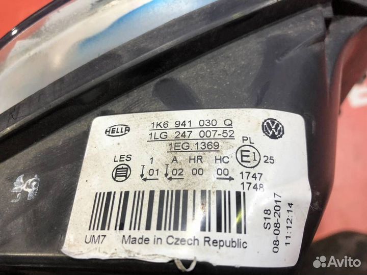 Фара Правая Фольксваген Джетта 1К