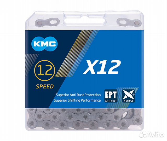 Цепь KMC X12 EPT (Anti-Rust series), 12 ск., 126 з