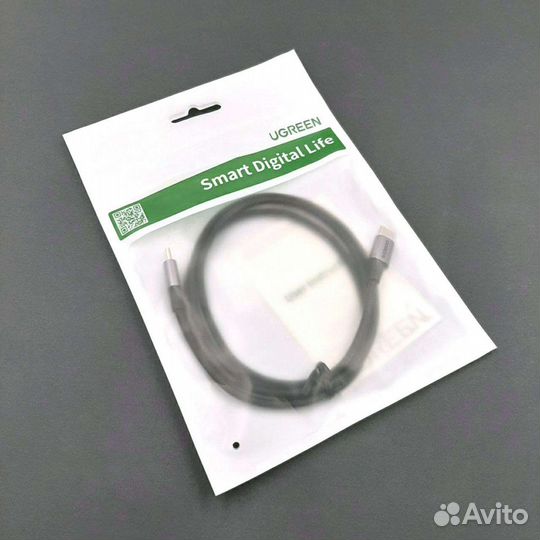Кабель Ugreen Type-C to Type-C PD QC4.0 (новый) 1m