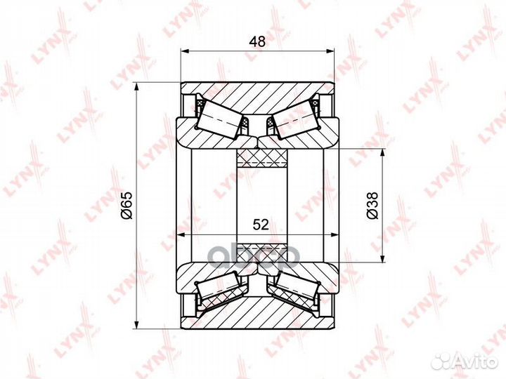 Подшипник ступицы задний (48x38x65) WB1120 lynx