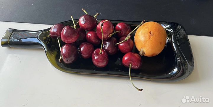 Тарелка из бутылки для сервировки и декора