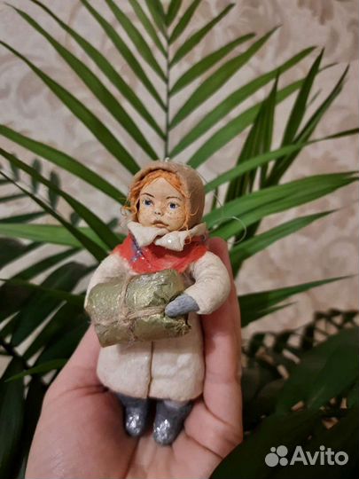 Ватная елочная игрушка